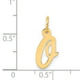 thumbnail image 5 of 14K Yellow Gold Small Script Initial Letter O Charm, 5 of 5