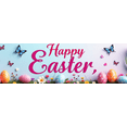 thumbnail image 4 of LUUFILx Easter Celebration Party Decoration Happy Easter Banner Background with Colorful Bunnies Eggs Spring Backdrop for Photography Props Festive Decor, 4 of 8