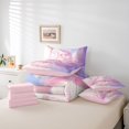 thumbnail image 6 of jejeloiu Cute Toy Bear 7-Piece Twin Bedding Sets,Pink Anime Girls Bedding Comforter Set For Princess Reversible, 6 of 8