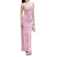 thumbnail image 1 of Vestido Midi Ajustado con Fruncido Floral para Mujer, de y de , Ideal para Invitadas de Boda, Cócteles y Salidas de Verano 2025. Rosa S, 1 of 10