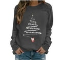 thumbnail image 2 of Craaazy Christmas Fashion Long Sleeve Round Neck Gifts Shirts for Women Christmas Printing Loose Blouse Capless Sweatshirts Top, 2 of 4