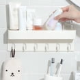 thumbnail image 2 of Kitchen Wall-Mounted Spice Rack Shelf Organizer Storage With Hooks, 2 of 9