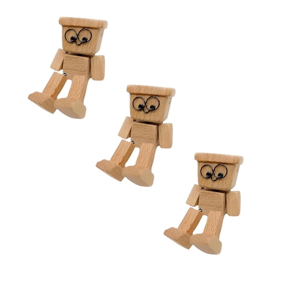 HANDIED Desktop dress up Multi Shaped Wooden Leg Shaking Doll Ornament | Decoration Implying A