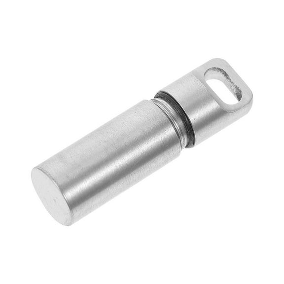 LEORX Portable Pill Case Pills Box Silver Stainless Steel 1Pcs Store Pills