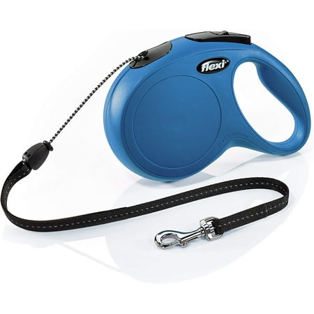 FLEXI 20kg (44lbs) 8 Meter (26Ft) New Classic Cord Retractable Dog Lead Medium Blue