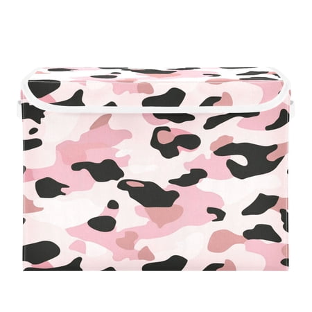 16.5x12.6x11.8in Foldable Flip-Top Storage Bin Dustproof Magic Tape Closure Ideal for Home & Toy Organization,Elegant Seamless Pattern