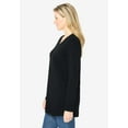 thumbnail image 3 of Woman Within Plus Size Perfect Long-Sleeve V-Neck Tunic, 3 of 5