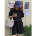thumbnail image 4 of Conjunto de Pijama de dos piezas para mujer, ropa de dormir de estilo coreano, pantalones cortos, ropa de estar por casa con bolsillo, traje de noche holgado, 2023, 4 of 4