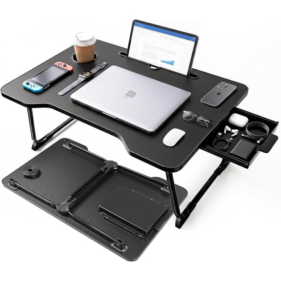 Lap Desk for Adults - Portable Foldable Bed Desk Tray Table