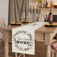 thumbnail image 2 of Table Runners 72 Inches Long Dress Scarves, Home Sweet Farmhouse Kitchen Table Runner, Coffee Tablerunners, Wreath Botanical Farmhouse Plants Beige 14x72 Inch, 2 of 9