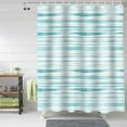 thumbnail image 2 of Shower Curtain Stripes Shower Curtains for Bathroom Decor Watercolor Blue Green Shower Curtain Sets with Hooks Waterproof Fabric Bath Curtain Extra Long 72" X 84", 2 of 5