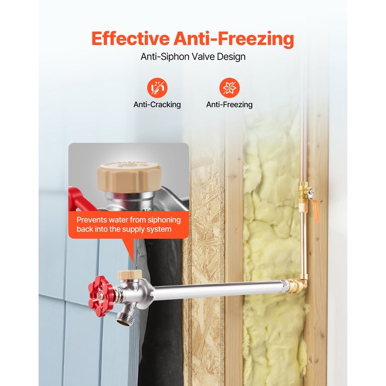 KFFKFF Frost-Proof Outdoor Faucet With Anti-Siphon, 12 In photo 4