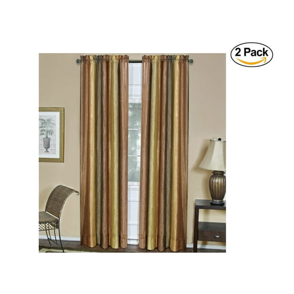 Achim Home Furnishings Ombre Window Panel, 50-Inch by 63-Inch, Autumn (Set of 2)