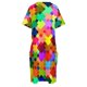 thumbnail image 4 of Vestido holgado con bolsillos y estampado de cuadros brillantes para mujer, vestido largo de verano 2025, ropa estética para mujer., 4 of 6