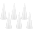 thumbnail image 3 of Supvox DIY Cone Foam White for Teachers Christmas Decoration 6Pcs 9.3x3.5x3.5in, 3 of 8