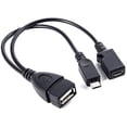 thumbnail image 3 of Adaptador de puerto USB FloreceBien, cable OTG y línea de conexión de lector de tarjetas de disco U externo para tableta, teléfono móvil y PC con alimentación HOST, paquete de 2, 3 of 3
