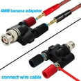 thumbnail image 3 of Conector BNC macho a conector banana hembra doble, poste de unión, conector divisor coaxial, adaptador BNC tipo banana, paquete de 2, 3 of 8