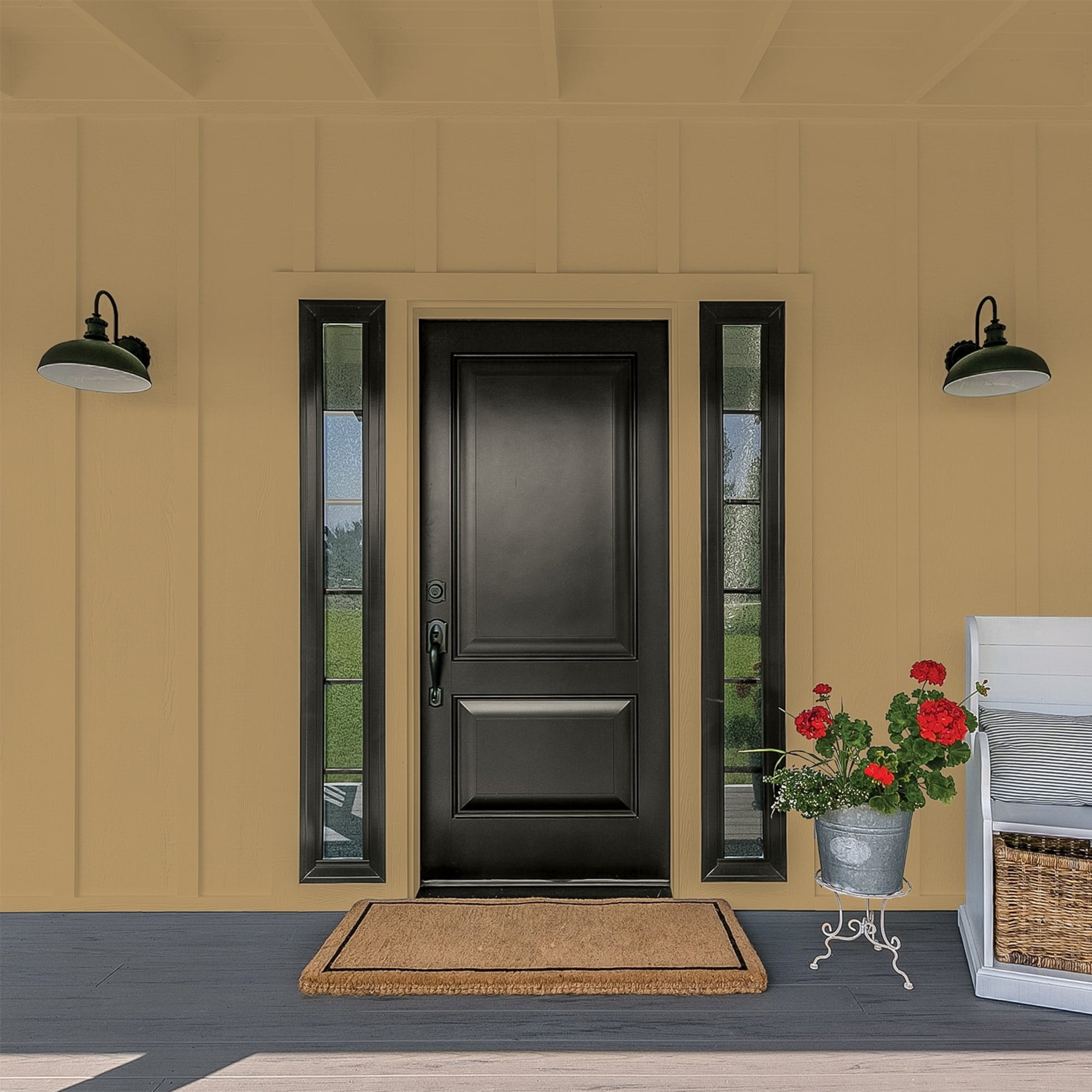 Glidden HEP Timber Beam / Brown Flat Exterior Paint with Primer, 1 Gallon