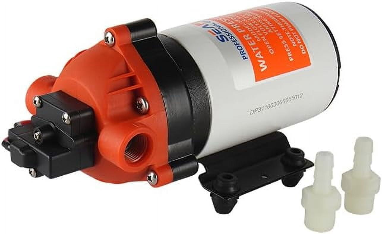 SEAFLO 24V 1.8 GPM 120 PSI 31-Series DC Diaphragm Pump – Self-Priming High-Pressure Water Pump for RVs, Boats, Agriculture, and Cleaning w/Built-In Pressure Switch