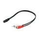 thumbnail image 2 of Cable adaptador auxiliar estéreo de 3,5 mm hembra mini jack a 2 RCA macho, 2 of 9
