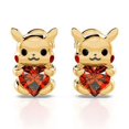 thumbnail image 1 of Collar y pendientes con piedra de amor en color dorado creativos europeos y americanos, 1 of 5