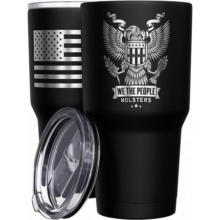 

- Heraldic Eagle With Shield - American Eagle Tumbler - American Flag Coffee Travel Mug - American Made Travel Mug - Double Insulated Tumbler - 30 oz
