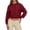 Red, variant on HCYSFG Womens Textured Sweater Crewneck Long Sleeve Cropped Fit Relaxed Pullover Casual Everyday Lightweight Knit Tops