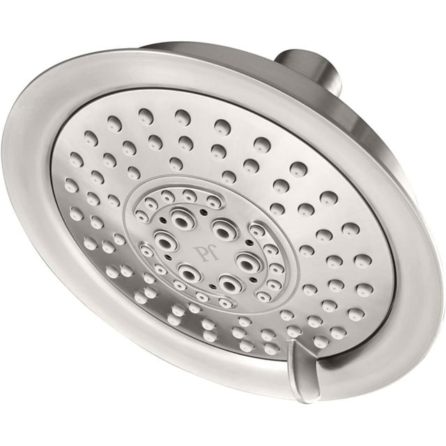 Pfister Universal Trim Brushed Nickel Rain Shower Head/Rainfall Showerhead, Multi-Function High Pressure Shower Head, Transitional Bathroom Décor, Shower ARM NOT Included