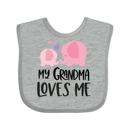 

Inktastic My Grandma Loves Me Gift Baby Boy or Baby Girl Bib