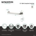 thumbnail image 4 of Kingston Brass GB1412ES Made To Match 12-Inch x 1-1/4-Inch O.D. Stainless Steel Grab Bar in Brushed, 4 of 5