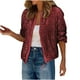 thumbnail image 2 of Chaqueta informal de lentejuelas de manga larga sin capucha para mujer de Augper, 2 of 7