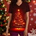 thumbnail image 7 of Wowcloth Women's V-Neck Short Sleeve Top, Christmas Print with Functional Pockets, Breathable Nursing Uniform Shirt for Work and Daily Wear, 7 of 7
