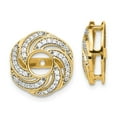 thumbnail image 3 of 14K Yellow Gold Diamond Love Knot Earring Jackets 4.50 mm Opening for Stud Earrings (0.324Cttw), 3 of 4