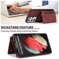 thumbnail image 4 of Jiahe Cover for Samsung Galaxy A13 5G, Wallet Case with Card Holder Pocket,Rugged Shockproof PU Leather Kickstand Card Slot Anti-Scratch Case Cover, winered, 4 of 5