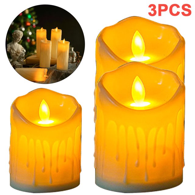 Hugtrwg 3 Velas 5 Cm Con Pilas para Del PP para Bodas (5 0 X 7 0 Cm)