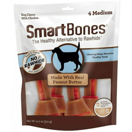 UPC: 0892383003170 | SmartBones Medium Chicken and Peanut Butter Bones Rawhide Free Dog Chew