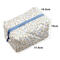 Floral Makeup Bag Large Capacity Zipper Portable Multifunction Women