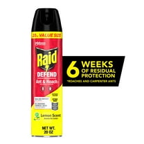 Raid Defend Ant & Roach Killer, Indoor Insecticide, Residual Killing Power, Lemon Scent, 20 oz