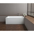 thumbnail image 3 of Aqua Eden VTAP6036R22TS 60-Inch Acrylic Rectangular 2-Wall Corner Alcove Tub, Right Hand Drain in Glossy White, 3 of 8