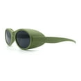 thumbnail image 6 of Retro Apocalyptic Oval Deep Windbreaker Side Visor Plastic Sunglasses [Green - Black], 6 of 7