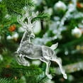 thumbnail image 6 of Christmas Tree Decorations Christmas Tree Reindeer Ornament Crystal Acrylic Reindeer Statue Snowflake Decoration Pendant Small Pendant Hanging Ornament for Christmas Party Window Decoration, 6 of 6