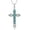 Feather, variant on Genuine Turquoise Cross Necklace S925 Sterling Silver Natural Turquoise Gemstone December Birthstone Jewelry for Women Girlfriend Lover