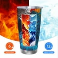 thumbnail image 6 of KLL Modern Style Blue Parrot Print 40oz Stainless Steel Insulated Car Cup with Spillproof Lid - Keep Your Drink Hot or Cold on the Go-Straw Three-piece Set, 6 of 8