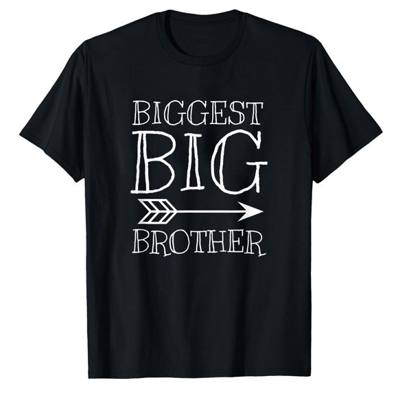 AALJY Biggest Big Brother T-Shirt with Arrow for Older Brother