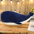 BSGSH Clearance Pillow Cases Soft Big Blue Whale Doll Throw Pillow