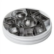 Ateco 4845 Plain Edge Geometric Shapes Cutters in Graduated Sizes, Stainless Steel, 24 Pc Set