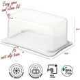 thumbnail image 6 of SIGNORAWARE Wide Butter Dish with Airtight Lid, BPA-Free Butter Holder – White, 6 of 8