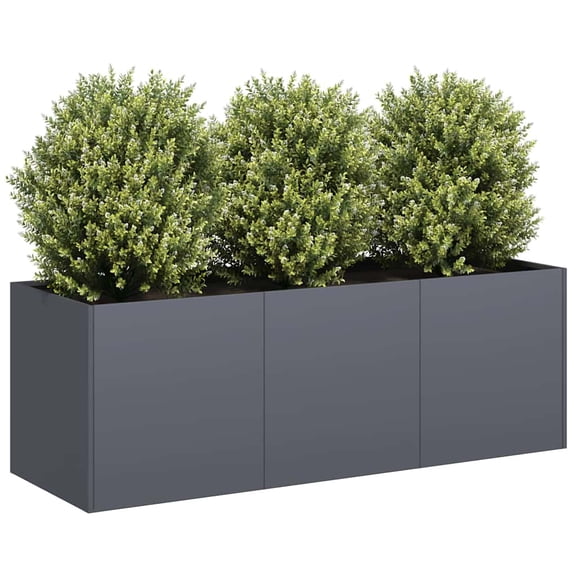 vidaXL Planter Anthracite 47.2x15.7x15.7" Cold-rolled Steel