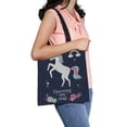 thumbnail image 2 of ABPHQTO Cute Of Unicorn With Flowers And Rainbow Canvas Bag Reusable Tote Grocery Shopping Bags Tote Bag 14x16 inch, 2 of 2