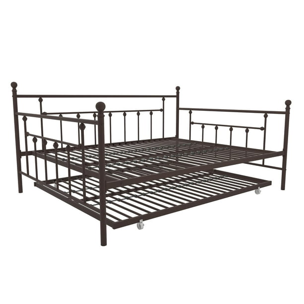 Dhp Manila Metal Daybed And Trundle, Queen Size Trundle Bed Frame